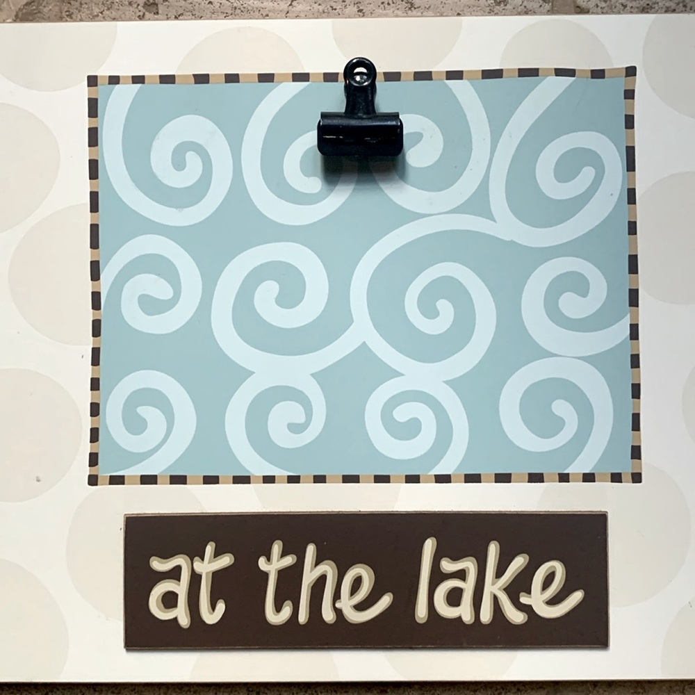 “At the Lake” wooden photo holder